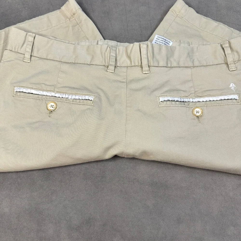 Robert Graham Shorts Mens 32 Tan Classic Fit Cotton Tencel Chino Excellent